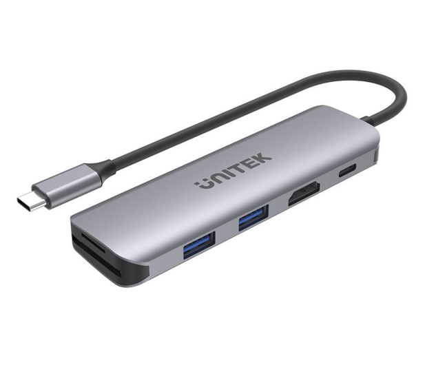 Unitek HUB USB-C - 2x USB 3.1, HDMI, SD, PD 100W - 587878 - zdjęcie
